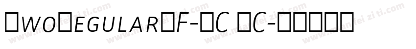 ZwoRegularLF-SC SC字体转换
